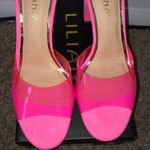 Clear Pink Heels